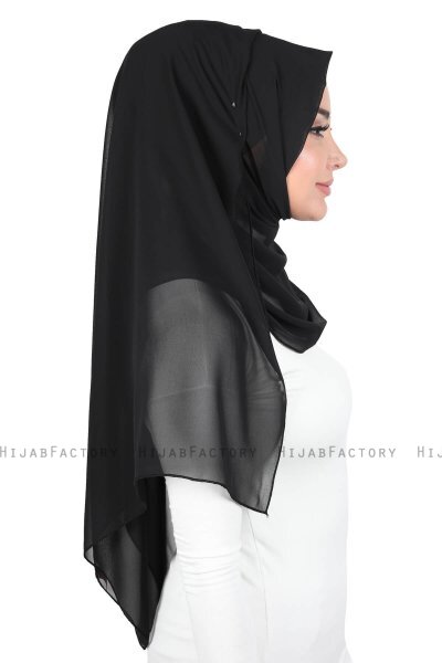 Joline - Schwarz Premium Chiffon Hijab