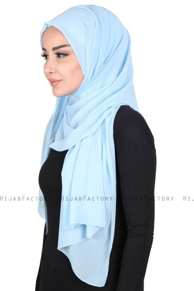 Joline - Hellblau Premium Chiffon Hijab
