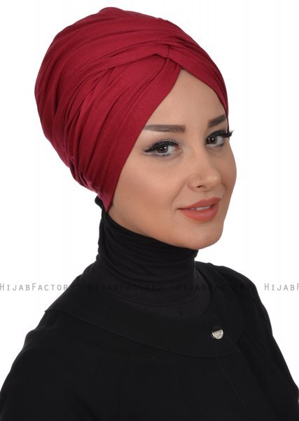 Fiona - Bordeaux Baumwolle Turban - Ayse Turban