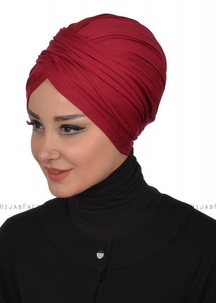 Fiona - Bordeaux Baumwolle Turban - Ayse Turban