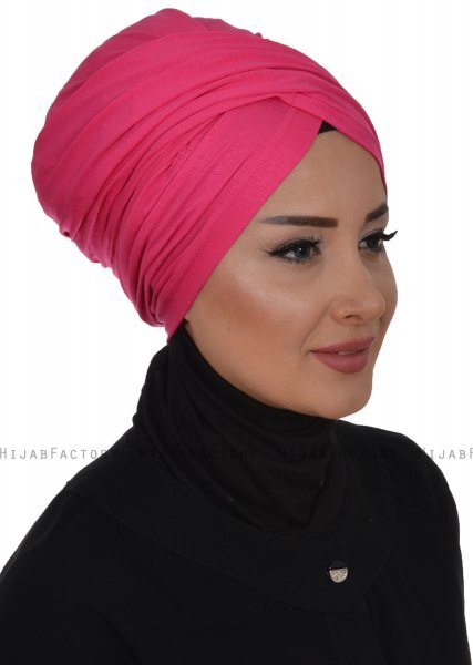 Fiona - Fuchsie Baumwolle Turban - Ayse Turban