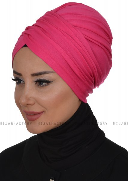 Fiona - Fuchsie Baumwolle Turban - Ayse Turban