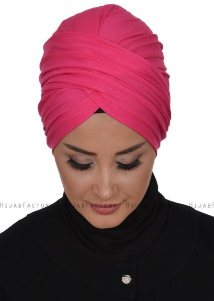 Fiona - Fuchsie Baumwolle Turban - Ayse Turban