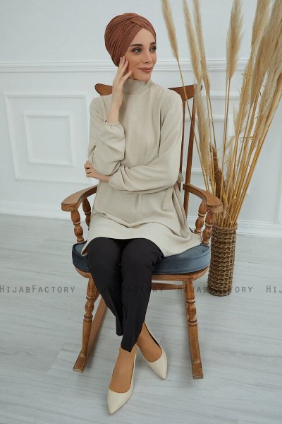 Fiona - Caramel Baumwolle Turban