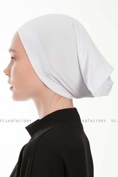 Emine - Hvit Hijab Unterkappe