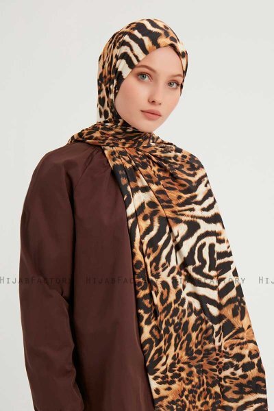 Ayten - Braun Gemustert Hijab