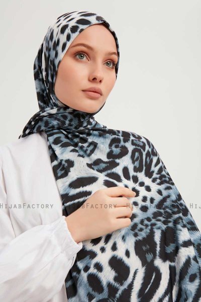 Ayten - Indigo Gemustert Hijab