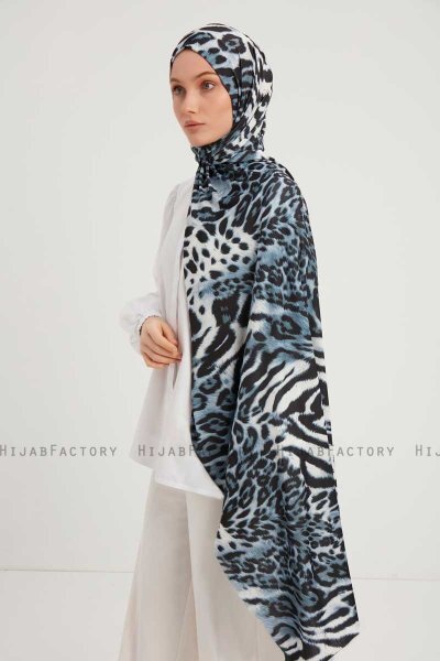 Ayten - Indigo Gemustert Hijab