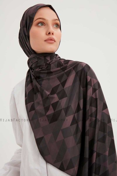 Banou - Lila Gemustert Hijab