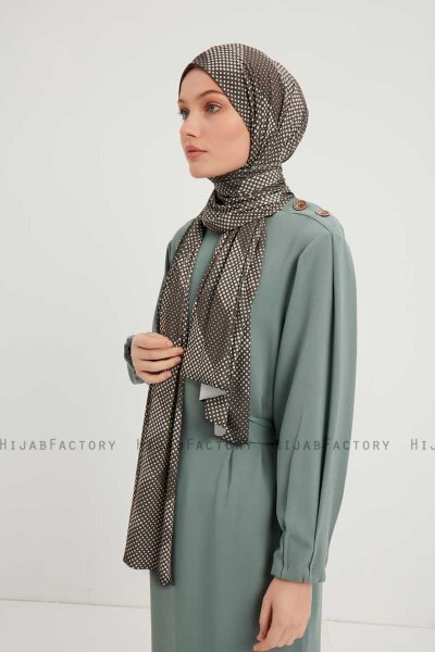 Nurgul - Taupe Gemustert Hijab
