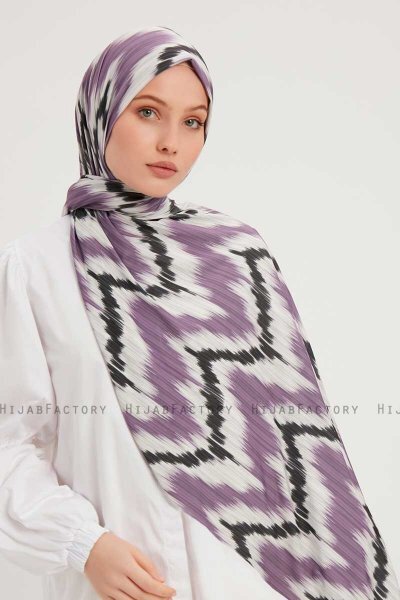 Tansu - Lila Gemustert Hijab