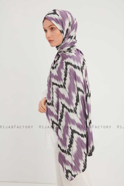 Tansu - Lila Gemustert Hijab
