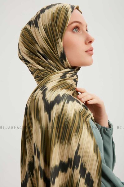 Tansu - Grün Gemustert Hijab