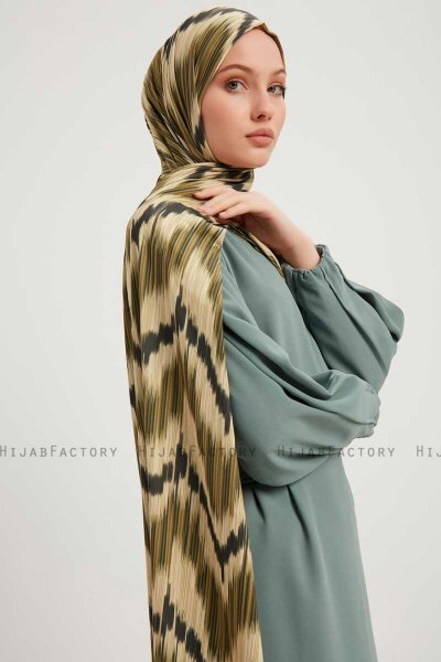 Tansu - Grün Gemustert Hijab