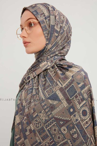 Gulya - Bordeaux Gemustert Hijab