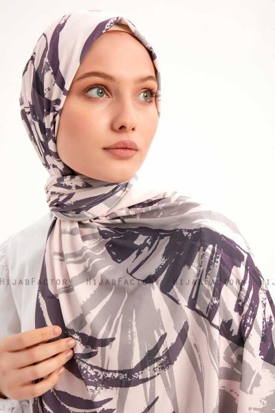 Ezmeray - Lila Gemustert Hijab