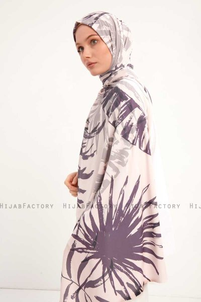 Ezmeray - Lila Gemustert Hijab