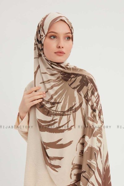 Ezmeray - Taupe Gemustert Hijab