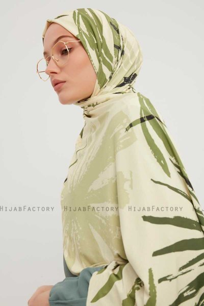 Ezmeray - Mint Gemustert Hijab