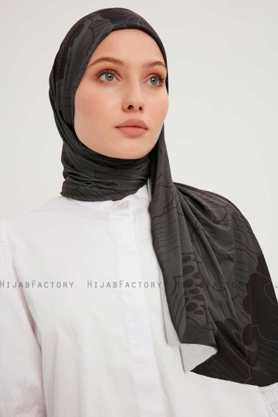 Fadime - Schwarz Gemustert Hijab