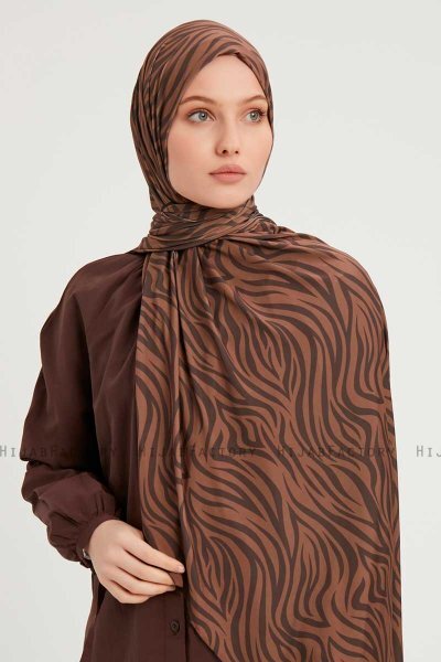 Hafiz - Zimt Gemustert Hijab