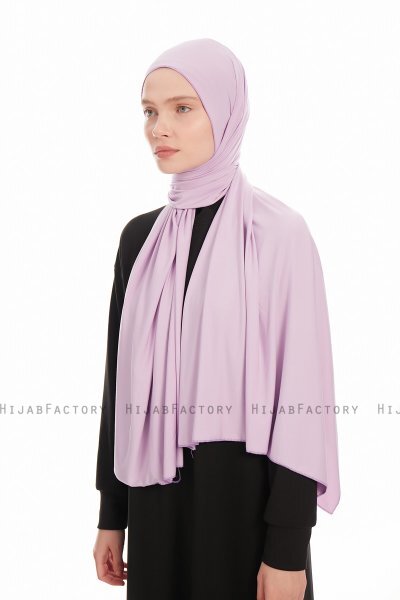 Farah - Helles Lila Jersey Hijab Kopftuch
