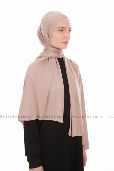 Farah - Taupe Jersey Hijab Kopftuch