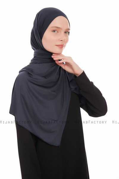Farah - Navy Blau Jersey Hijab Kopftuch