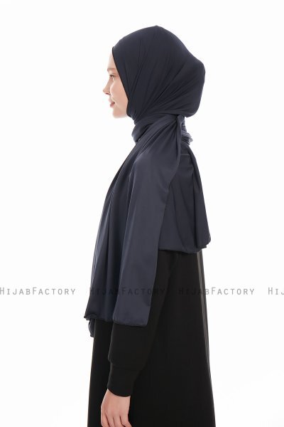 Farah - Navy Blau Jersey Hijab Kopftuch