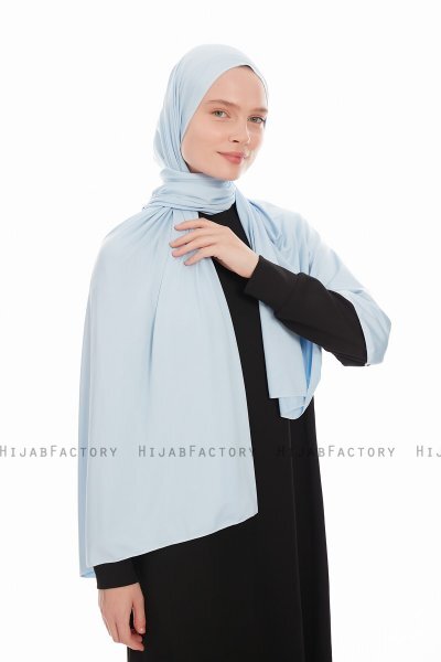 Farah - Hellblau Jersey Hijab Kopftuch