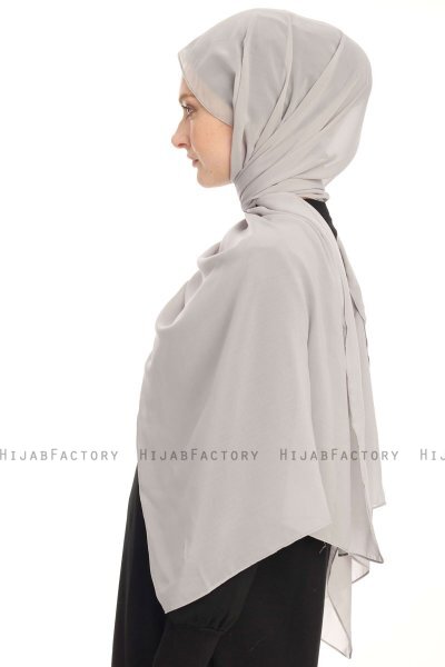 Chiffon Hijab - Grau