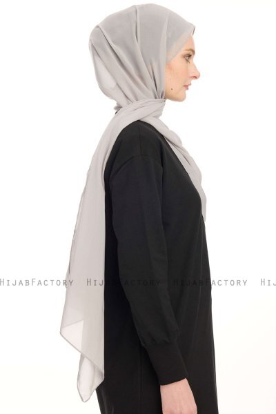 Chiffon Hijab - Grau
