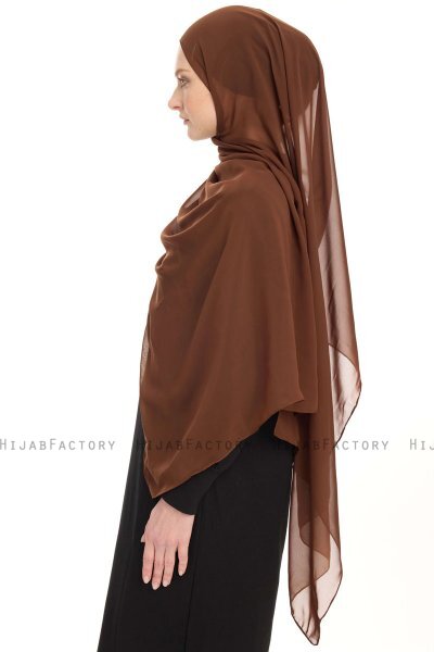 Chiffon Hijab - Braun