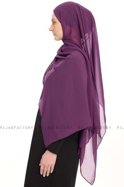Chiffon Hijab - Dunkelviolett