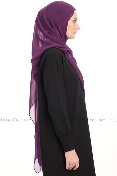 Chiffon Hijab - Dunkelviolett