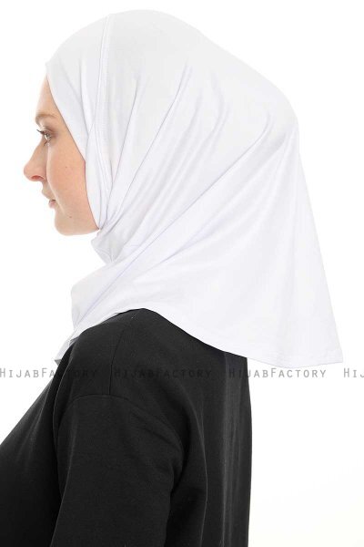 Yazmin - Weiß Amira Hijab Kopftuch Ready To Wear