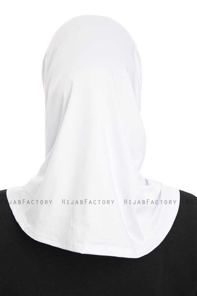 Yazmin - Weiß Amira Hijab Kopftuch Ready To Wear