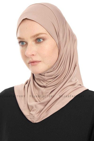 Yazmin - Taupe Amira Hijab Kopftuch Ready To Wear