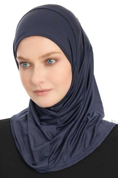 Yazmin - Navy Blau Amira Hijab Kopftuch Ready To Wear
