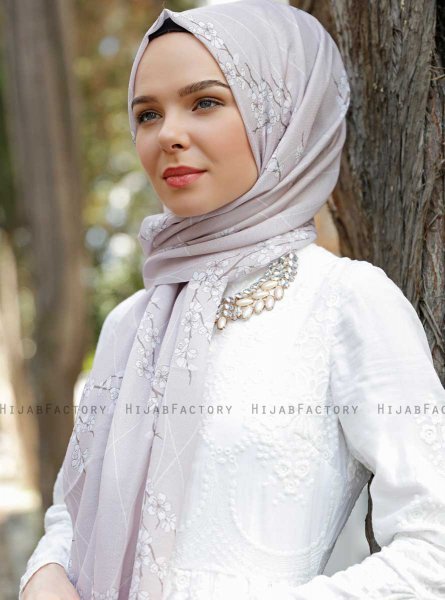 Abira - Altrosa Gemustertes Hijab - Sal Evi