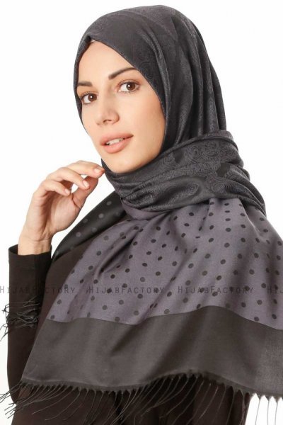 Alev - Schwarz Gemustert Hijab
