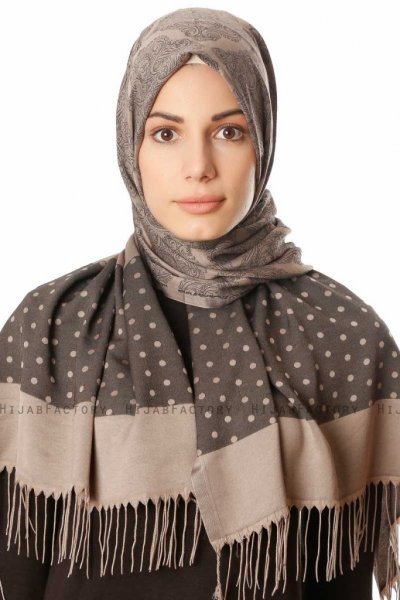 Alev - Taupe Gemustert Hijab