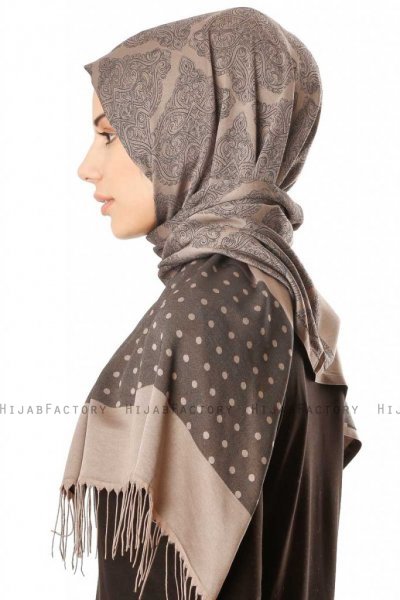 Alev - Taupe Gemustert Hijab