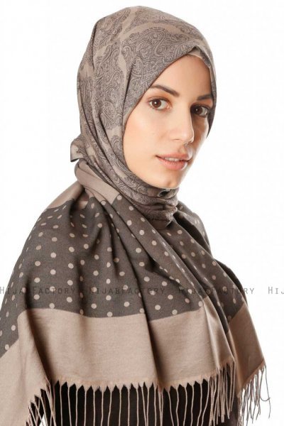 Alev - Taupe Gemustert Hijab