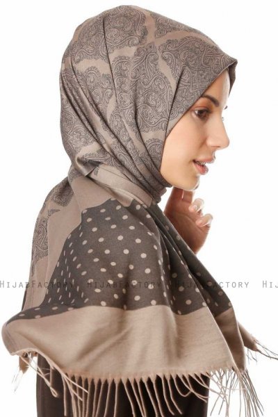Alev - Taupe Gemustert Hijab