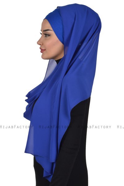 Alva - Blau Praktisch Hijab & Untertuch