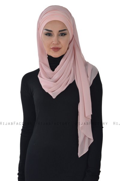 Alva - Altrosa Praktisch Hijab & Untertuch