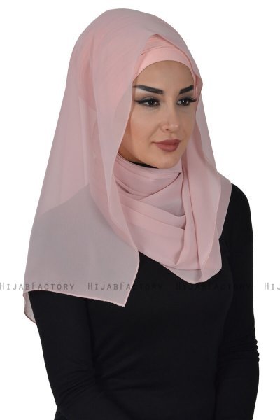 Alva - Altrosa Praktisch Hijab & Untertuch