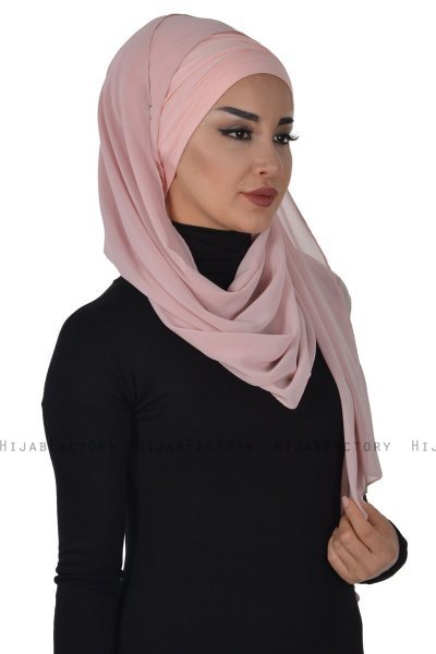 Alva - Altrosa Praktisch Hijab & Untertuch