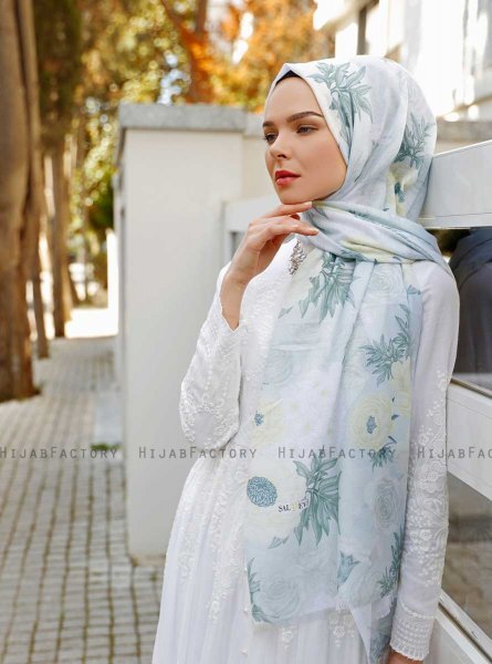 Alzira - Gelb Gemustertes Hijab - Sal Evi